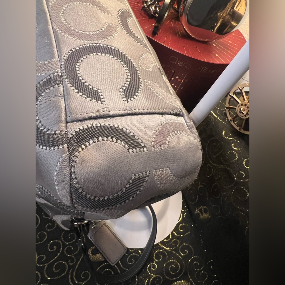 Coach 2013 Daisy Gray Op Art C Shoulder Crossbody Bag #J1373 29128E - Picture 11 of 16